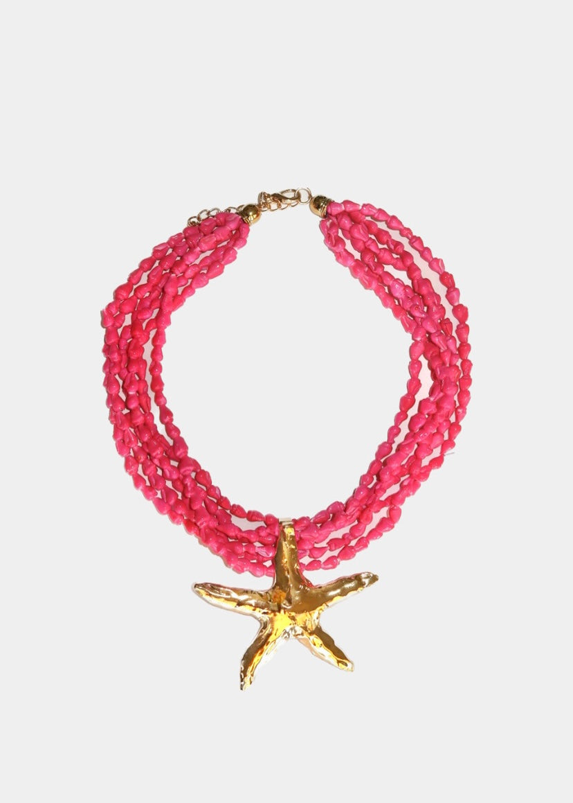 Collar Seashell Fucsia