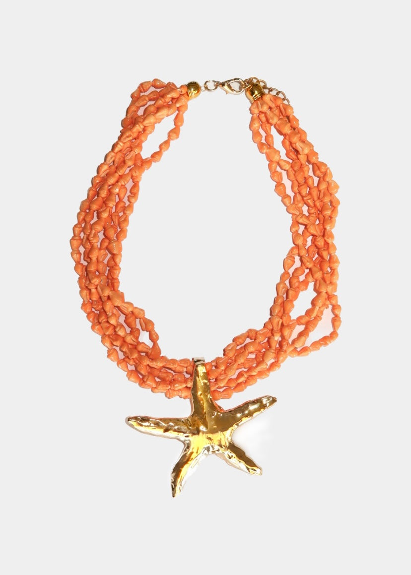 Collar Seashell Naranja